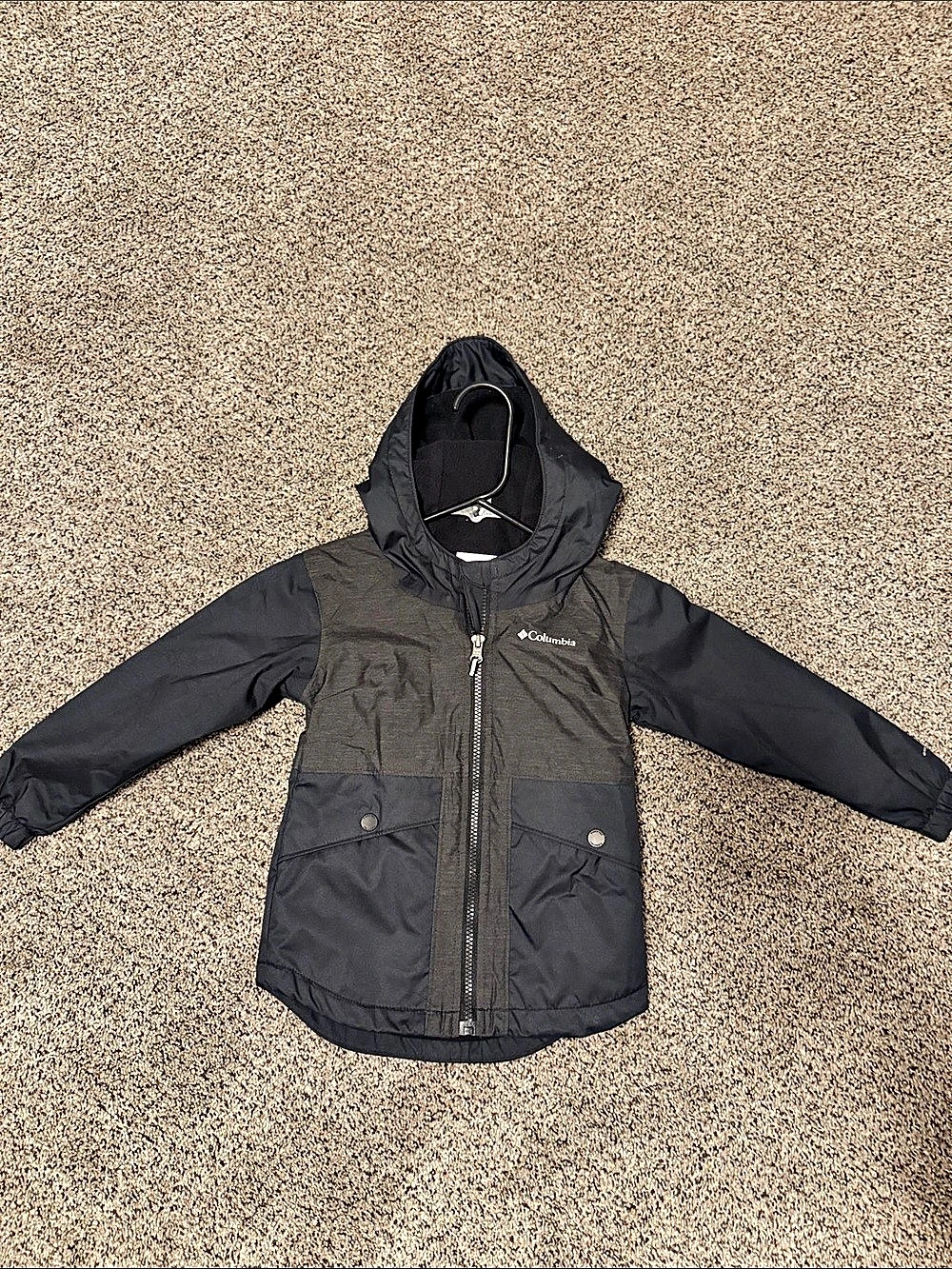 Columbia Girls Black Rain Jacket Size 4T